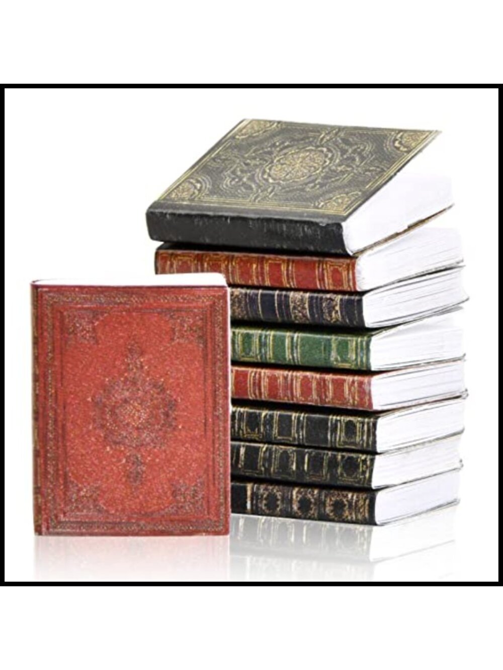 9 Miniature Dollhouse Books 1:12 Scale Paper Accessories for Study Library